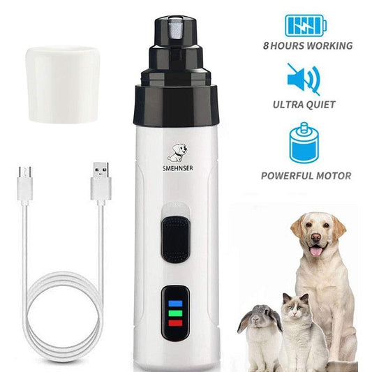 Electric Dog Nail Clippers for Dog Nail Grinders Rechargeable USB Charging Pet Quiet Cat Paws Nail Grooming Trimmer Tools - YOURISHOP.COM