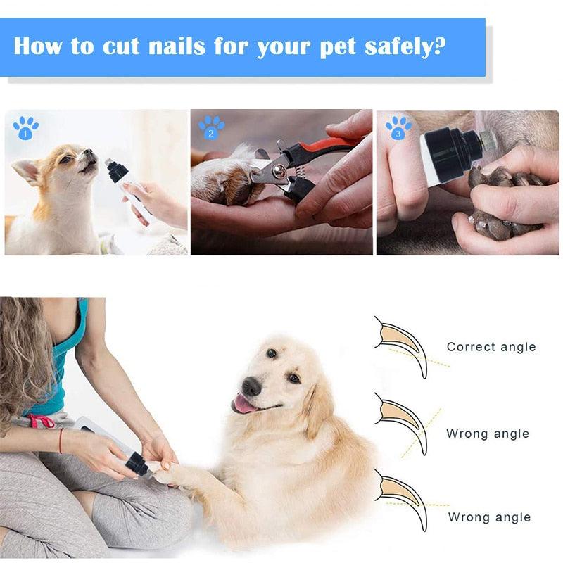 Electric Dog Nail Clippers for Dog Nail Grinders Rechargeable USB Charging Pet Quiet Cat Paws Nail Grooming Trimmer Tools - YOURISHOP.COM