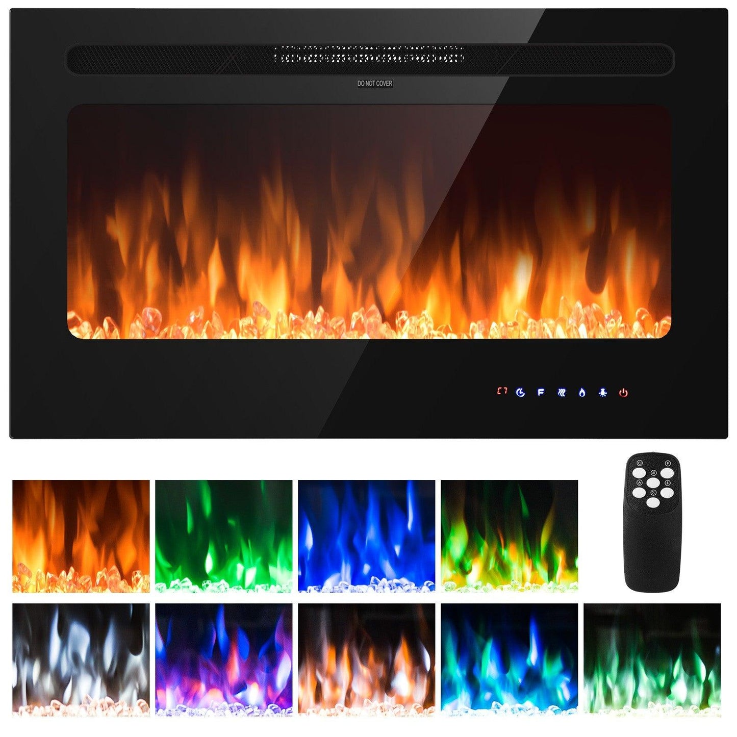 Electric Fireplace EP23236US,fire colors