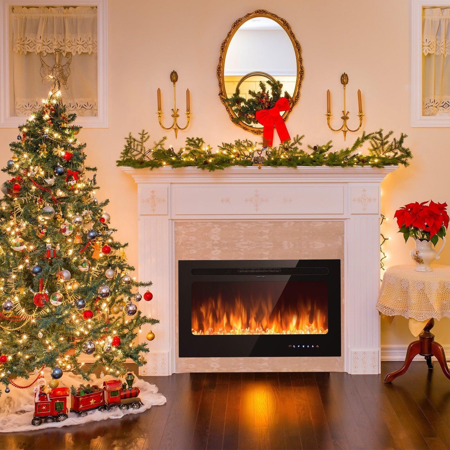 Electric Fireplace EP23236US,Insert Wall Mounted with Timer,36 Inch - YOURISHOP.COM