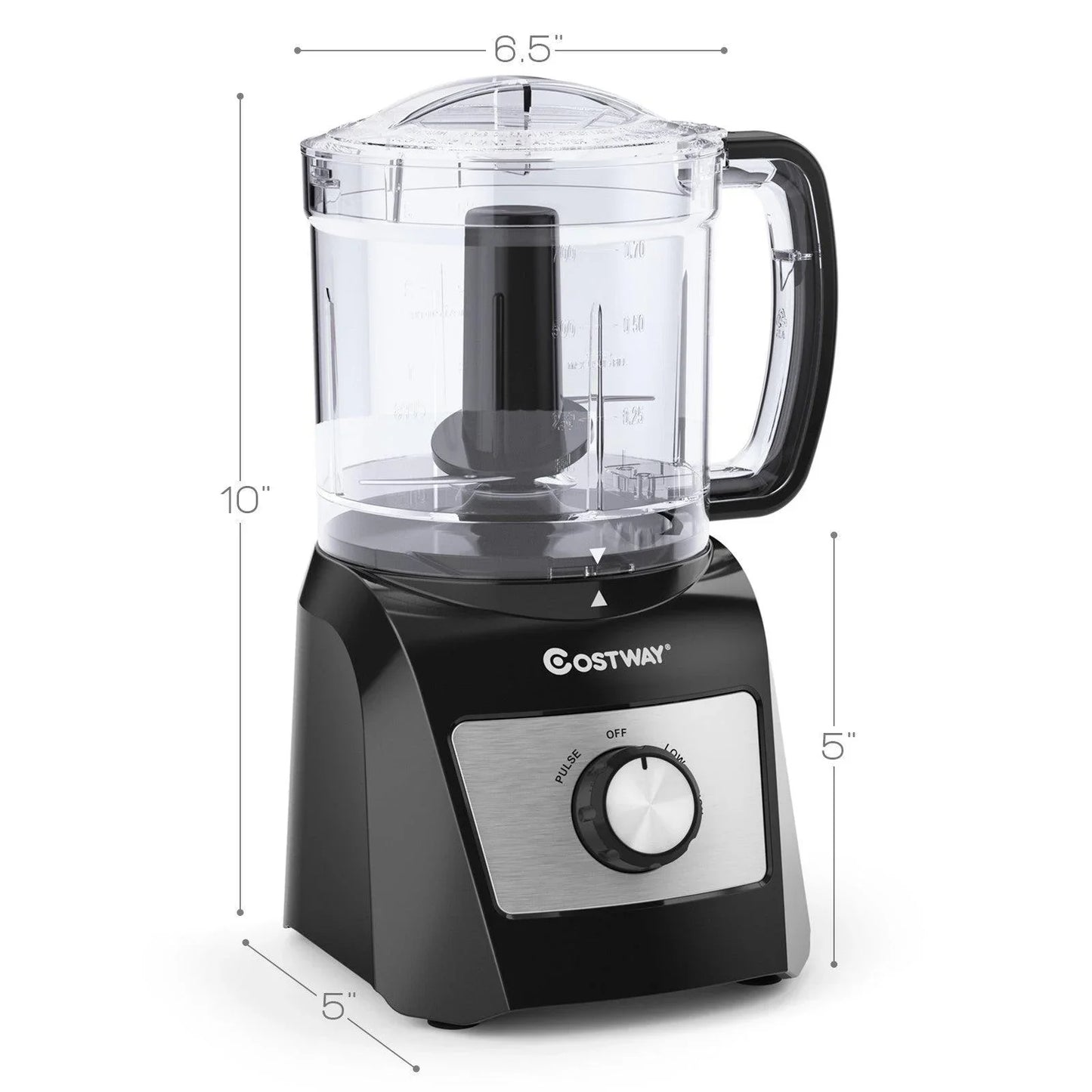 Electric Food Processor ES10024US with Stainless Steel Blade,3-Cup,Vegetable Chopper - YOURISHOP.COM