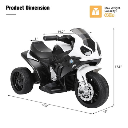 Electric Motorcycle TY327662BKA,BMW S1000 RR Children Battery Powers Trike,6V Kids 3 Wheels Riding - YOURISHOP.COM