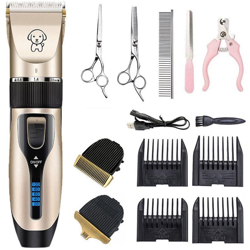 Electric Pet Clipper Dog Hair Clipper For Dogs Reachageable Trimmer Haircut Cat Hair Cutting Remover Machine Grooming Kit - YOURISHOP.COM