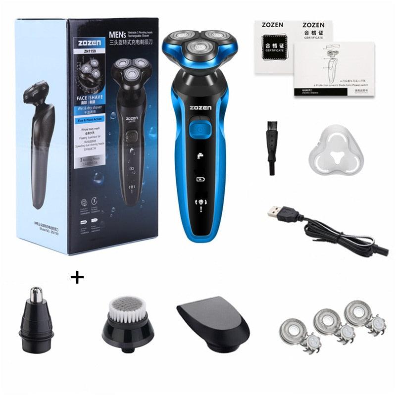 Electric Razor Electric Shaver Hair Cutting Shaving Machine for Men Clipper Beard Trimmer Rotary Shaver 100% Water Proof - YOURISHOP.COM