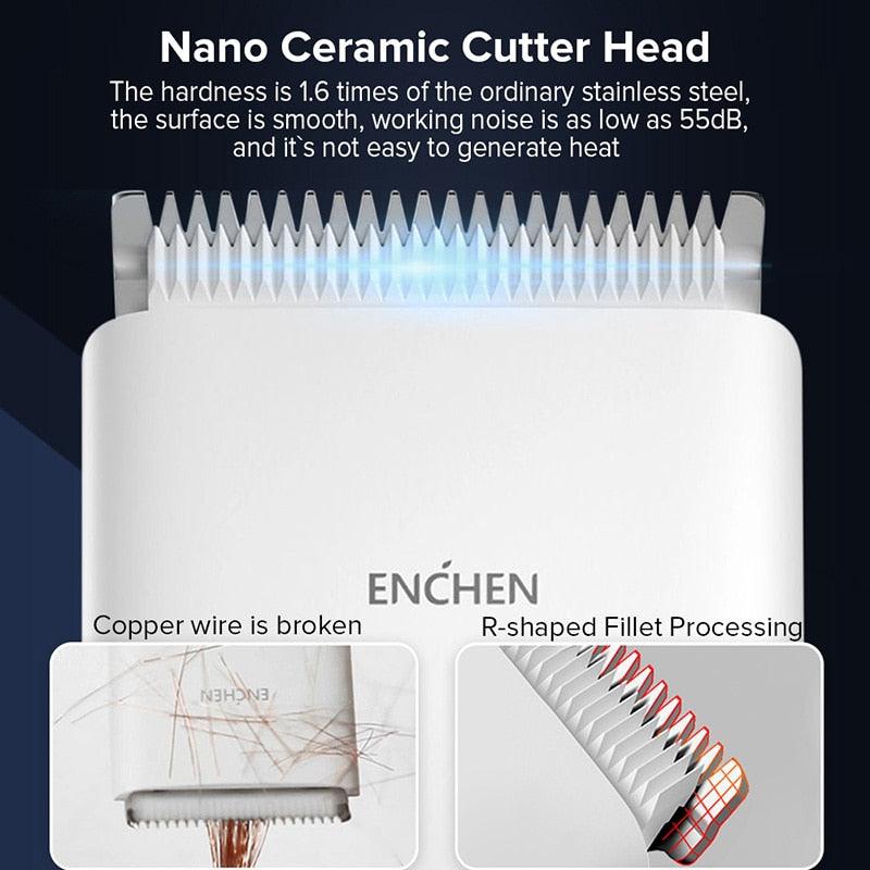 ENCHEN Boost USB Electric Hair Clippers Trimmers For Men Adults Kids Cordless Rechargeable Hair Cutter Machine Professional - YOURISHOP.COM