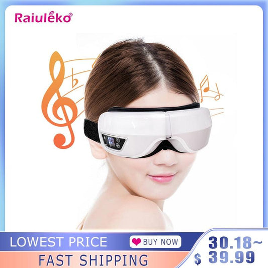 Eye Massager Eye Mask Music Magnetic Air Pressure Bluetooth Heating Vibration Massage Relax Glasses Electric DC Eyes Care Device - YOURISHOP.COM