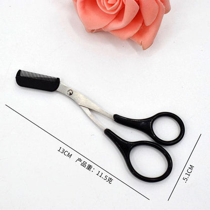 Eyebrow Trimmer Scissor Beauty Products for Women Eyebrow Scissors with Comb Stainless Steel Makeup Tools Beauty Scissors - YOURISHOP.COM