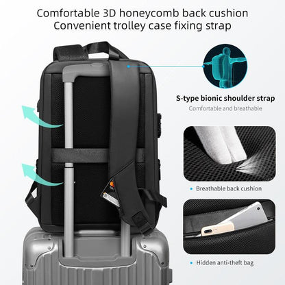 Fenruien Brand Laptop Backpack Anti-theft Waterproof School Backpacks USB Charging Men Business Travel Bag Backpack New Design - YOURISHOP.COM
