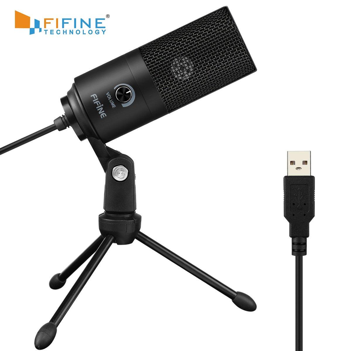 Fifine Metal USB Condenser Recording Microphone For Laptop Windows Cardioid Studio Recording Vocals Voice Over,Video-K669 - YOURISHOP.COM