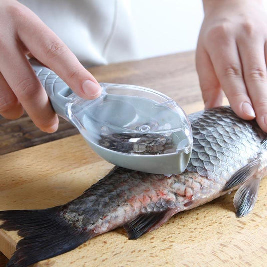 Fish Scales Graters Scraper Fish Cleaning Tool Scraping Scales Device with Cover Home Kitchen Cooking Fishing Tool Pesca Tackle - YOURISHOP.COM