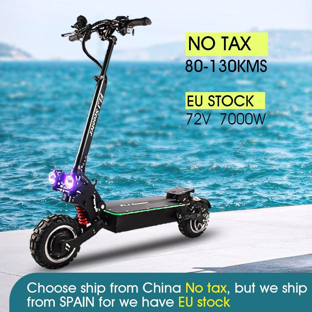 FLJ 72V 7000W Electric Scooter with Dual motors engines acrylic led pedal Top Speed E Bike Scooter electrico - YOURISHOP.COM