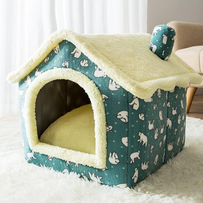 Foldable Dog House Kennel Bed Mat For Small Medium Dogs Cats Winter Warm Cat bed Nest Pet Products Basket Pets Puppy Cave Sofa - YOURISHOP.COM