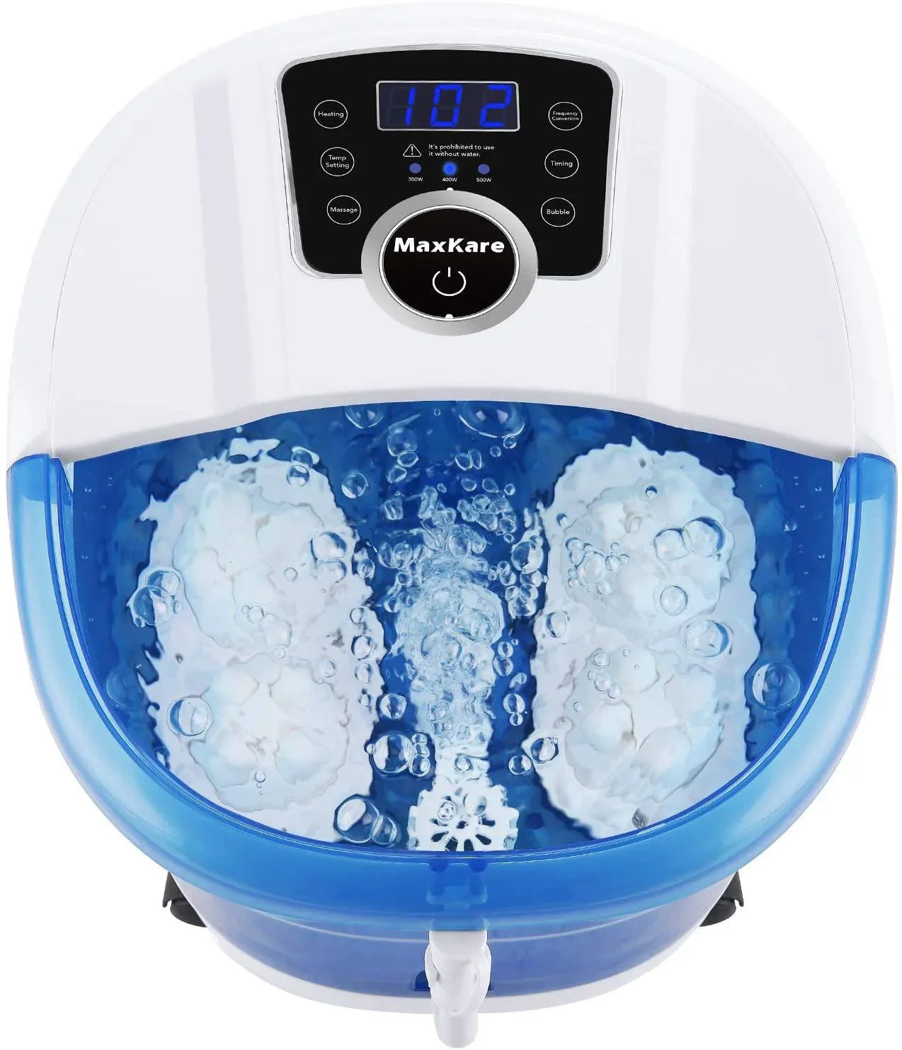 Foot Spa xkam-spahq1，6 in 1 Motorized Bath Massager，3 Speed Frequency Conversion，Heat & Bubbles & Automatic Massager - YOURISHOP.COM
