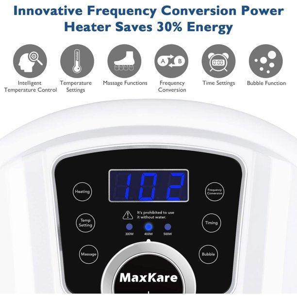 Foot Spa xkam-spahq1，6 in 1 Motorized Bath Massager，3 Speed Frequency Conversion，Heat & Bubbles & Automatic Massager - YOURISHOP.COM