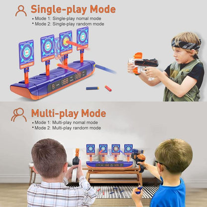 For Nerf Guns Bullets Auto Reset Electric Shooting Target Accessories Kids Sound Light Shooting Game toys High Precision Scoring - YOURISHOP.COM