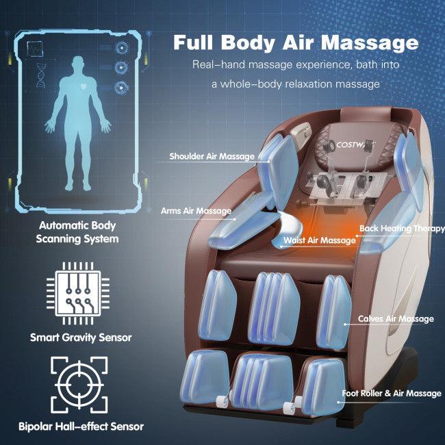Full Body Zero Gravity Shiatsu Massage Chair with SL Track Heat 20385697 - YOURISHOP.COM