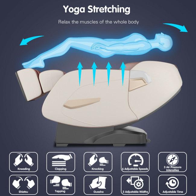 Full Body Zero Gravity Shiatsu Massage Chair with SL Track Heat 20385697 - YOURISHOP.COM