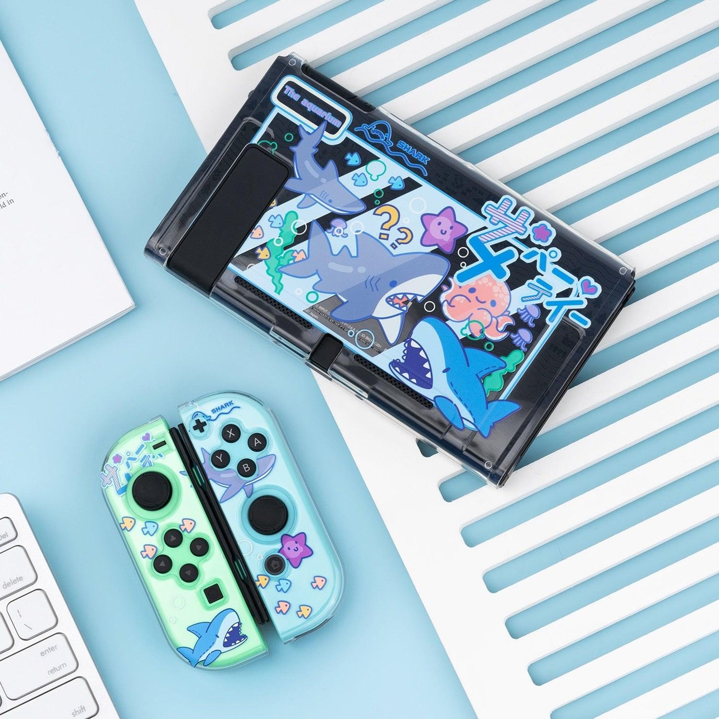 GeekShare Nintendo Switch Shell Cute Shark Party TPU Soft Full Cover Case For Nintendo Switch Joy-con Cover Shell NS Accessories - YOURISHOP.COM