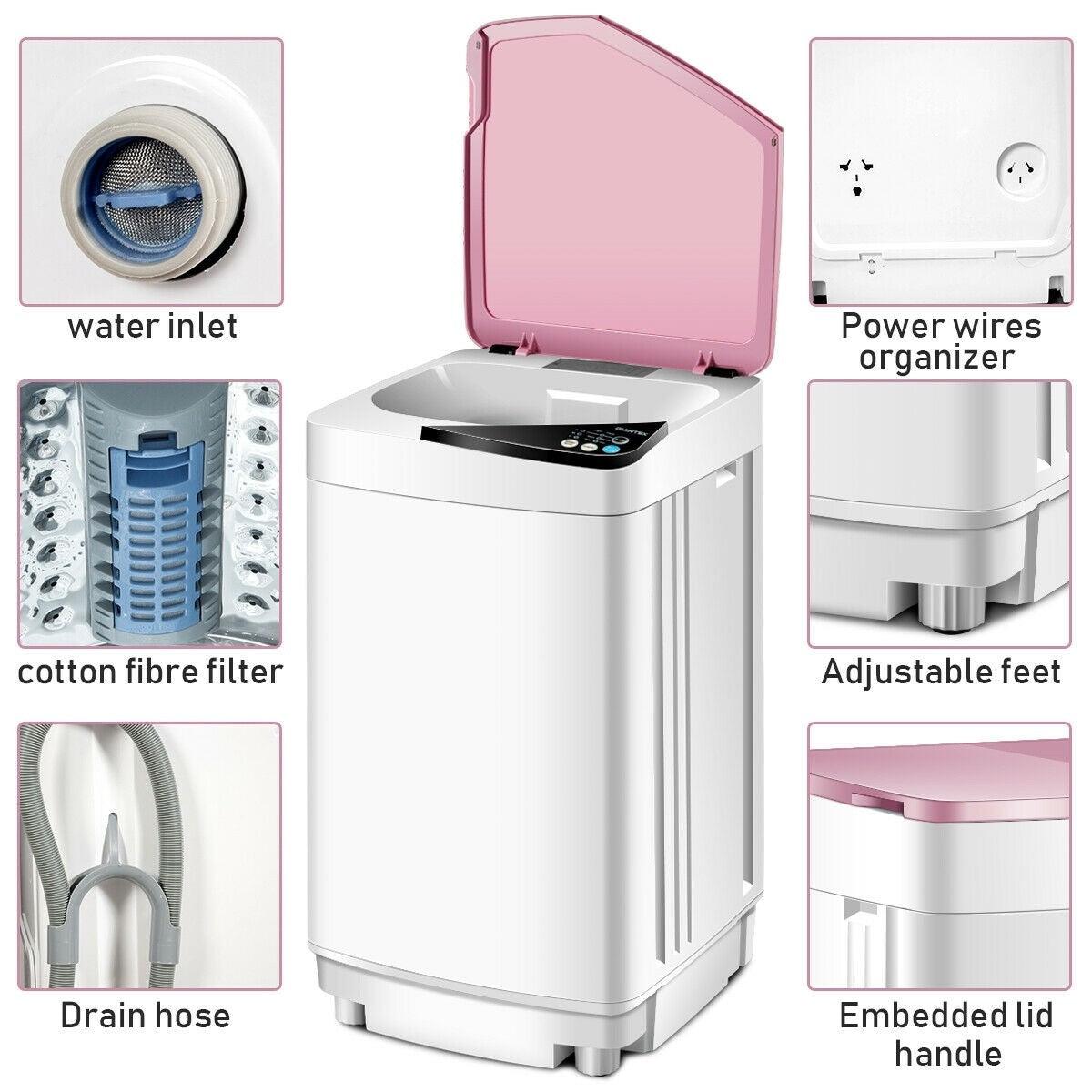 GIANTEX Full-automatic Washing Machine EP23936PI, 6 lbs Washer Spinner Germicidal - YOURISHOP.COM