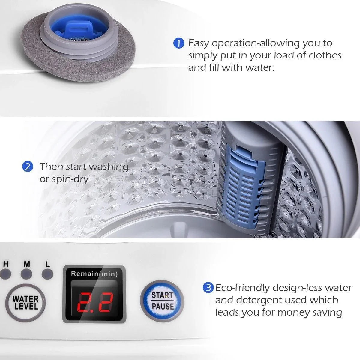 GIANTEX Portable 6 lbs Automatic Laundry Washing Machine EP22761, with Drain Pump for Home Apartment - YOURISHOP.COM
