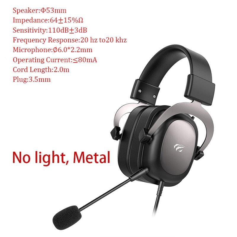 HAVIT H2002d Wired Headset Gamer PC 3.5mm PS4 Headsets Surround Sound &amp; HD Microphone Gaming Overear Laptop Tablet Gamer - YOURISHOP.COM