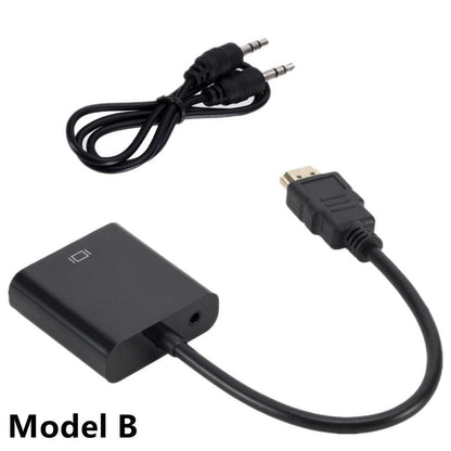 HD 1080P HDMI To VGA Cable Converter With Audio Power Supply HDMI Male To VGA Female Converter Adapter for Tablet laptop PC TV - YOURISHOP.COM