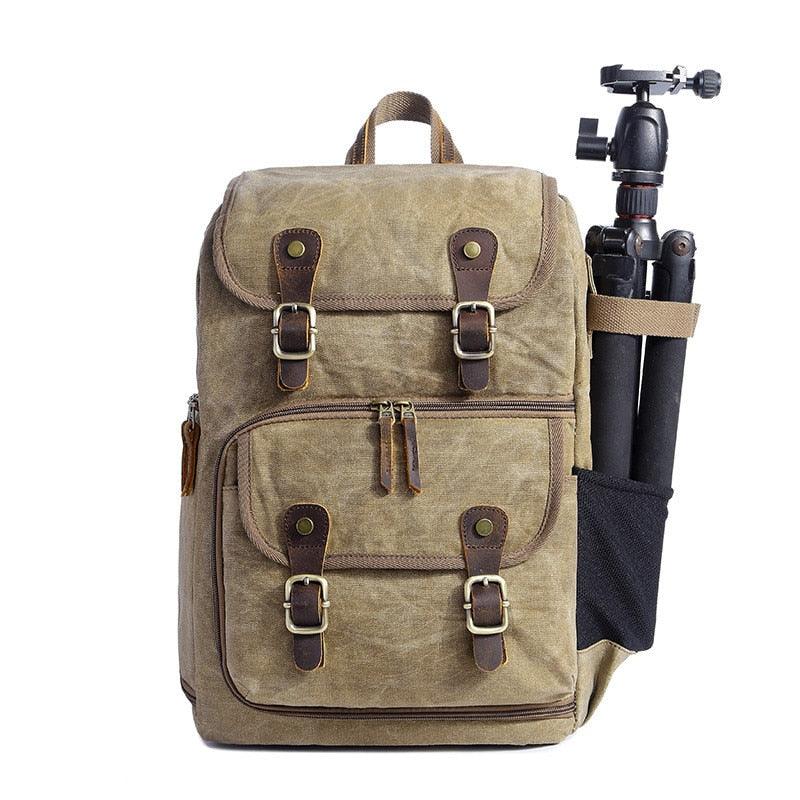 High Capacity Batik Canvas Fabric Photography Bag Outdoor Waterproof Camera Shoulders Backpack for Canon Nikon Sony DSLR SLR - YOURISHOP.COM