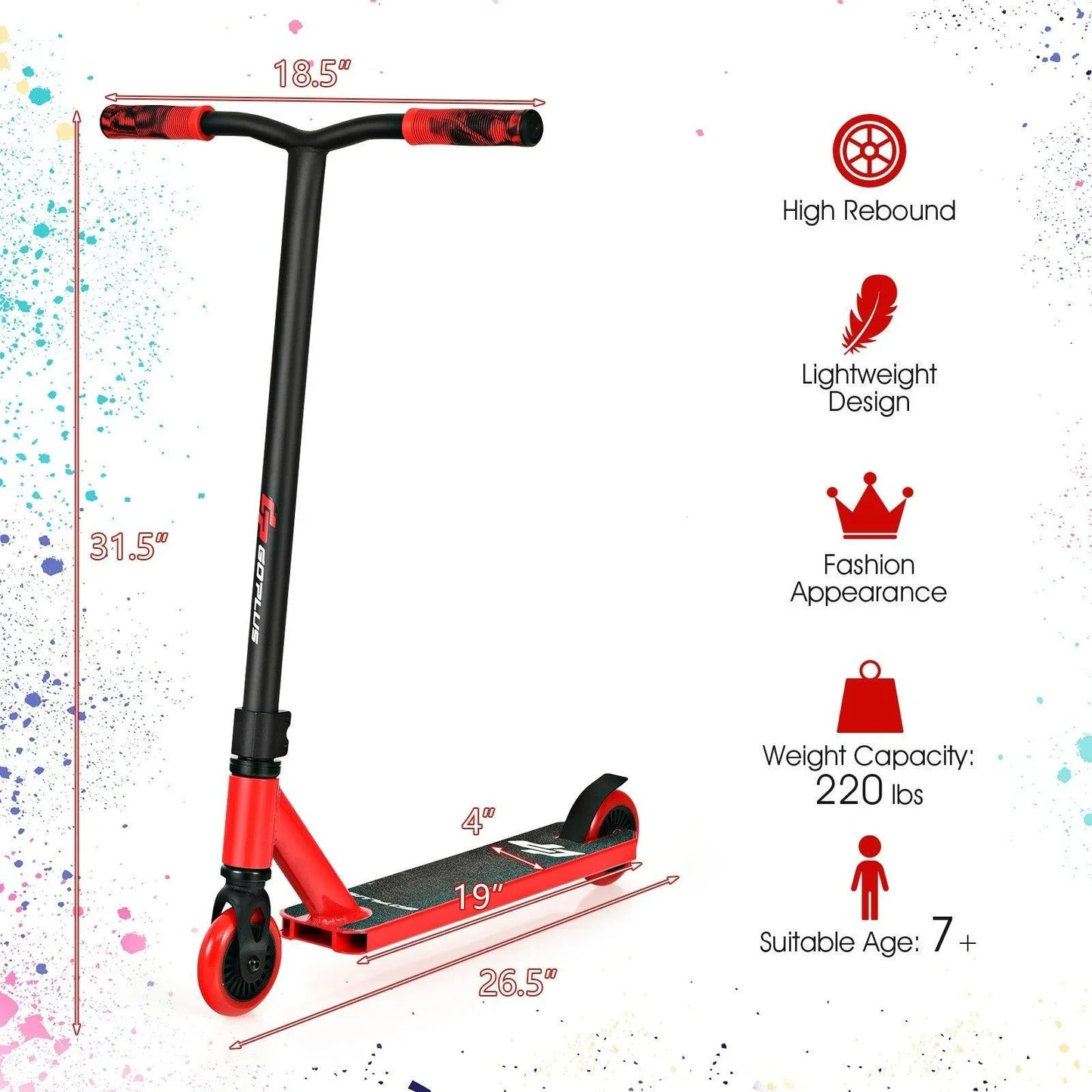 High-End Pro Stunt Scooter SP37732, Trick Scooter with ABEC-9 Bearings - YOURISHOP.COM