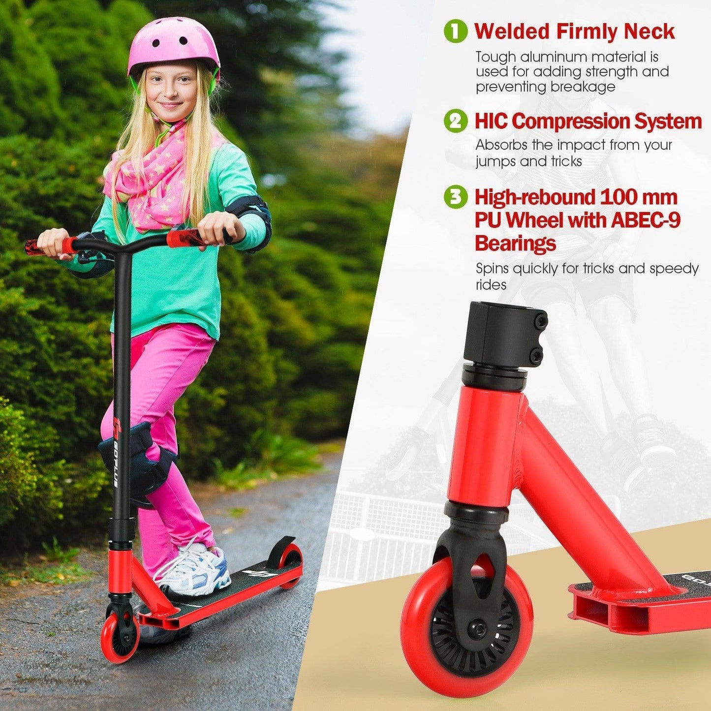 High-End Pro Stunt Scooter SP37732, Trick Scooter with ABEC-9 Bearings - YOURISHOP.COM