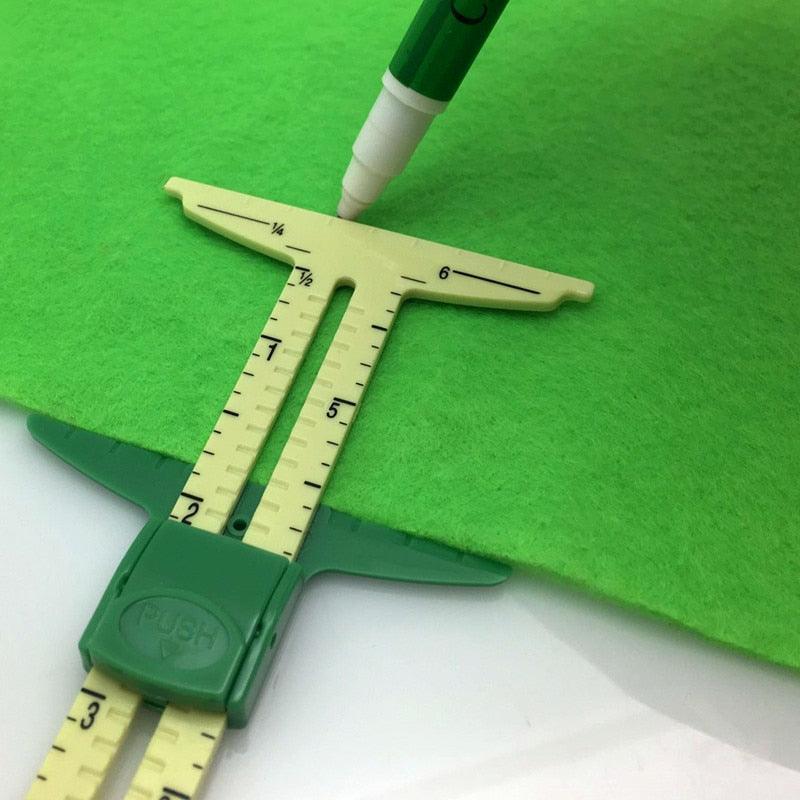 High Quality 5-IN-1 SLIDING GAUGE WITH NANCY Measuring Sewing Tool Patchwork Tool Ruler Tailor Ruler Tool Accessories Home Use - YOURISHOP.COM