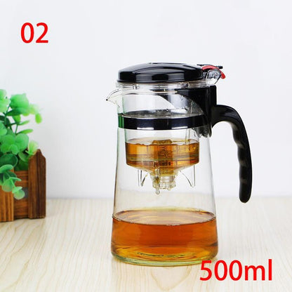 High quality Heat Resistant Glass Tea pot Chinese teaware kung fu Tea Set Puer Kettle Coffee Glass pot Convenient Office TeaPot - YOURISHOP.COM