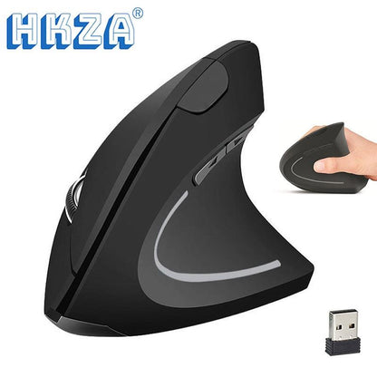 HKZA Wireless Mouse Vertical Gaming Mouse USB Computer Mice Ergonomic Desktop Upright Mouse 1600 DPI for PC Laptop Office Home - YOURISHOP.COM