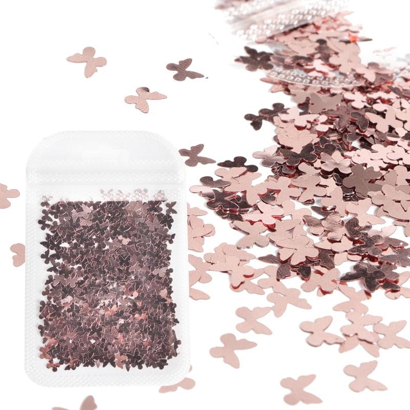 Holographic Red Butterfly Nail Art Glitter Sequins Decoration 3D Laser Sheet Manicure Charms Parts For Nail Design Accessories - YOURISHOP.COM