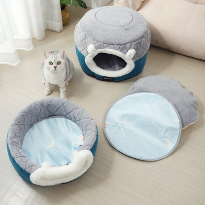 HOOPET Cat Bed House Soft Plush Kennel Puppy Cushion Small Dogs Cats Nest Winter Warm Sleeping Pet Dog Bed Pet Mat Supplies - YOURISHOP.COM