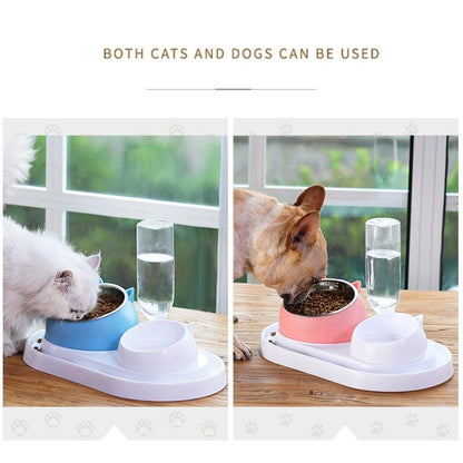HOOPET Pet Automatic Feeder For Cat Dog Bowl Cat Dispenser Bowl With Raised Stand for Pet Cat Pet Supplies - YOURISHOP.COM