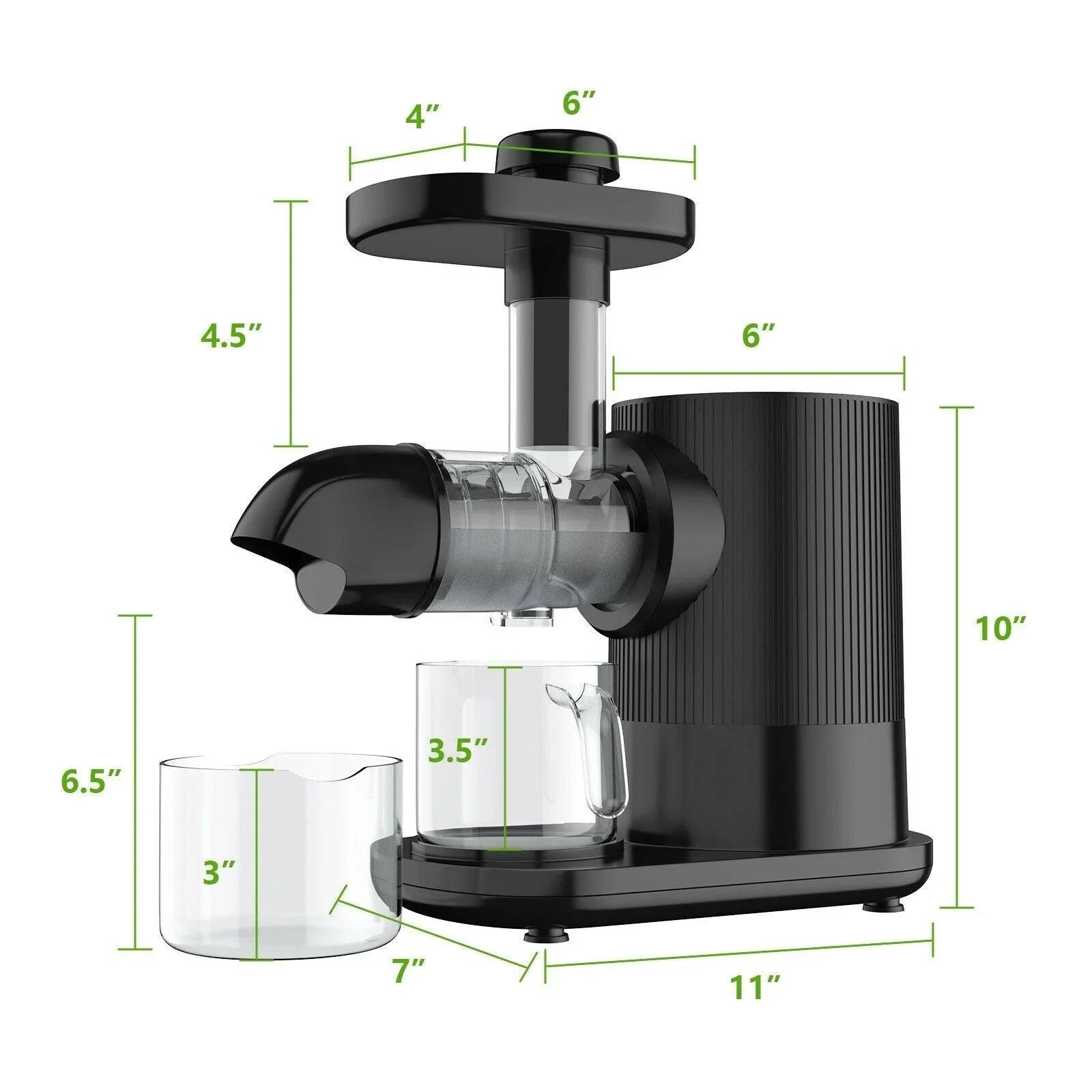 Horizontal Slow Masticating Extractor Juicer with Brush 25194073 - YOURISHOP.COM
