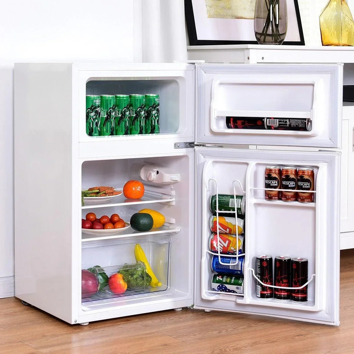 Household Compact Stainless Steel Refrigerator 21890765 , 3.2 cu ft. - YOURISHOP.COM