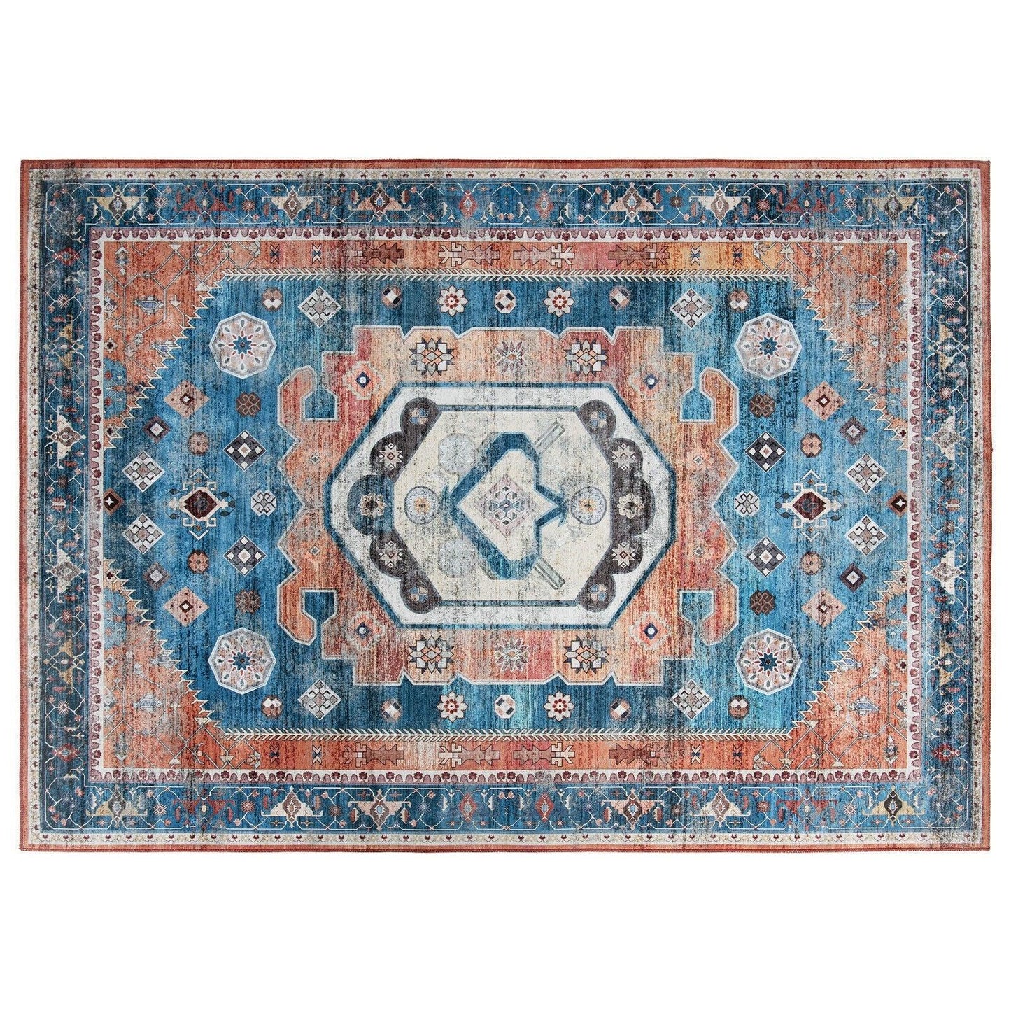 Indoor Area Rug 81365047,5 x 7 Inch Non-Shedding Distressed Vintage - YOURISHOP.COM