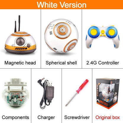 Intelligent RC Robot 2.4G Remote Control With Music Sound Action Figure BB8 Ball Droid Robot BB-8 Model Toys Gifts For Children - YOURISHOP.COM