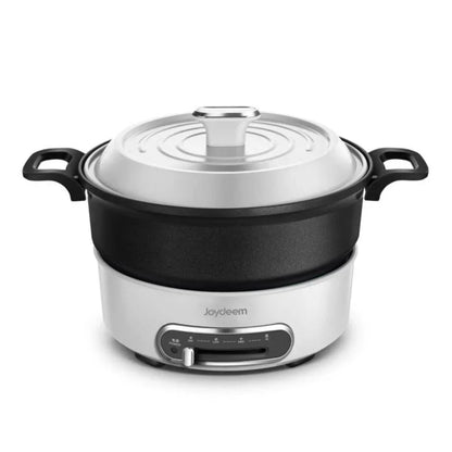 Joydeem multi-function cooking pot cooking pot multi-purpose pot JD-3702W 3-speed precise temperature control 4 sets of baking pans Coconut milk white - YOURISHOP.COM