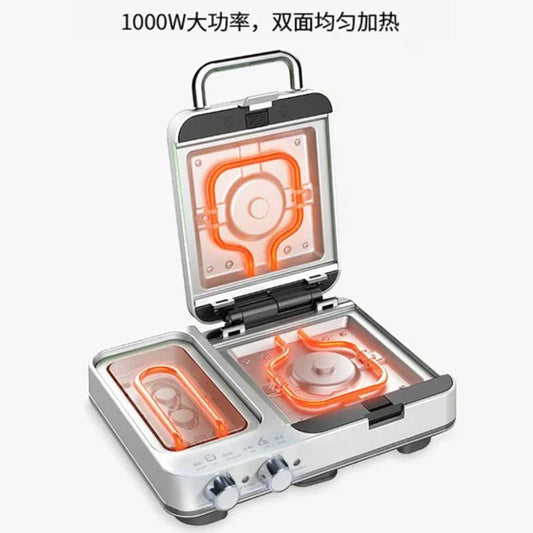 Joydeem Multifunctional Breakfast Maker JD-3001W, Light Food Maker Sandwich Maker Waffle Maker JD-3001W Grilling Steaming Temperature Independent Temperature Control Coconut Milk White - YOURISHOP.COM