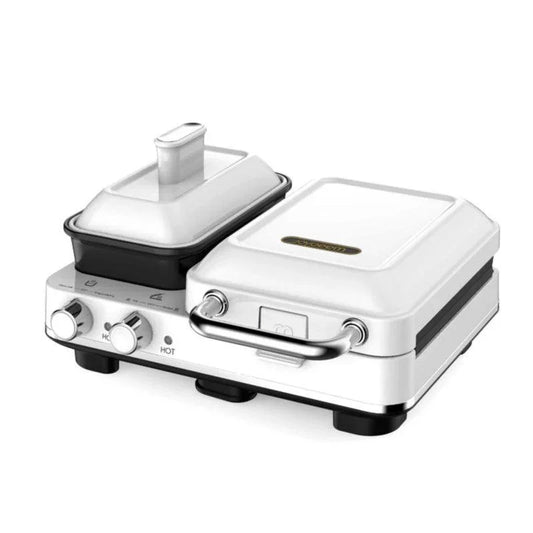 Joydeem Multifunctional Breakfast Maker JD-3001W, Light Food Maker Sandwich Maker Waffle Maker JD-3001W Grilling Steaming Temperature Independent Temperature Control Coconut Milk White - YOURISHOP.COM