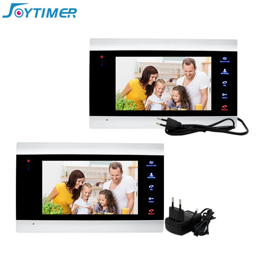Joytimer Home Video Intercom 1200TVL Video Doorbell Camera for Apartment 7 Inch Monitor Support one-key Unlock, Motion Detection - YOURISHOP.COM