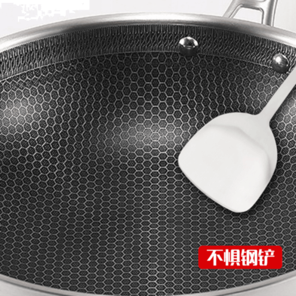 Kangbach Honeycomb 316L Composite Stainless Steel Wok KHR32C, Composite Double-sided Screen Less Oil Non-Stick 32cm (12.6 inches) - YOURISHOP.COM
