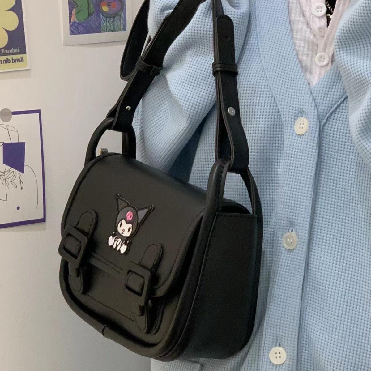Kawaii Sanrio Kuromi Cambridge Bag Net Red with The Same Bag All-match Underarm Bag Shoulder Bag Japan and South Korea Gift - YOURISHOP.COM