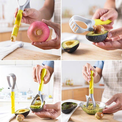 Kitchen Accessories 5-in-1 Avocado Slicer Fruit Tool Plastic Vegetable Masher Multifunction Portable - YOURISHOP.COM