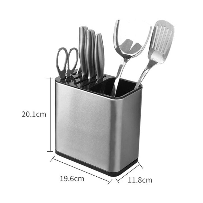 Kitchen Cutlery Organizer Knife Stand Plastic Drain Storage Holder Spoon Fork Chopstick Kitchenware Cooking Tool Tray Shelf Box - YOURISHOP.COM