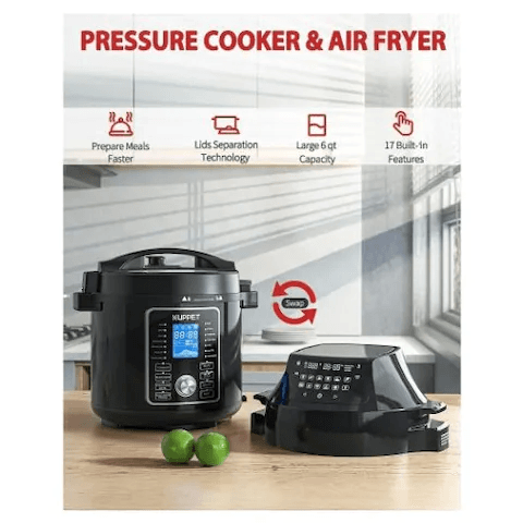 KUPPET 2 in 1 Electric Pressure Cooker SP448333,with Air Fryer Lid 6QT - YOURISHOP.COM