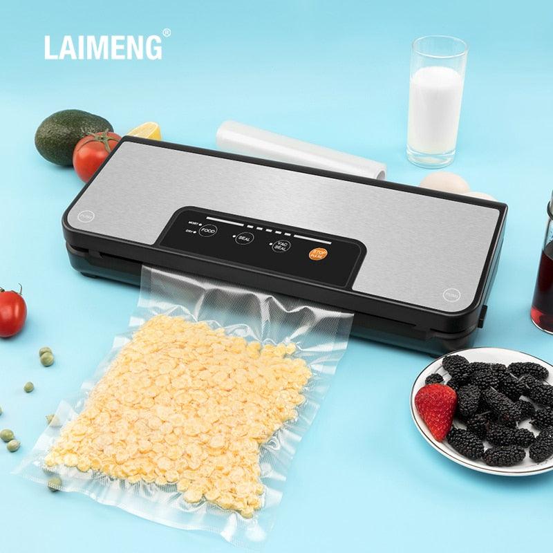 LAIMENG Vacuum Sealer with Roll Holder Pulse Function Sous Vide Vacuum Packing Machine For Food Storage Packer Vacuum Bags S285 - YOURISHOP.COM
