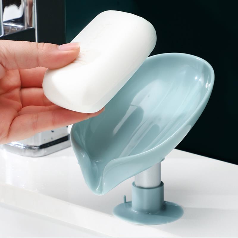 Leaf Shape Soap Box Drain Soap Holder Box Bathroom Shower Soap Holder sponge Storage Plate Tray Bathroom Supplies Bathroom Gadge - YOURISHOP.COM